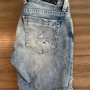 Buckle Black Cutoff Denim Shorts Size‎ 27